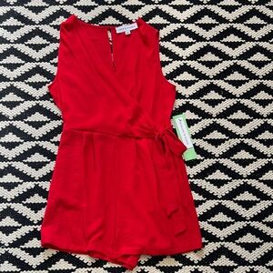 Emma & Michele Bold Red Romper